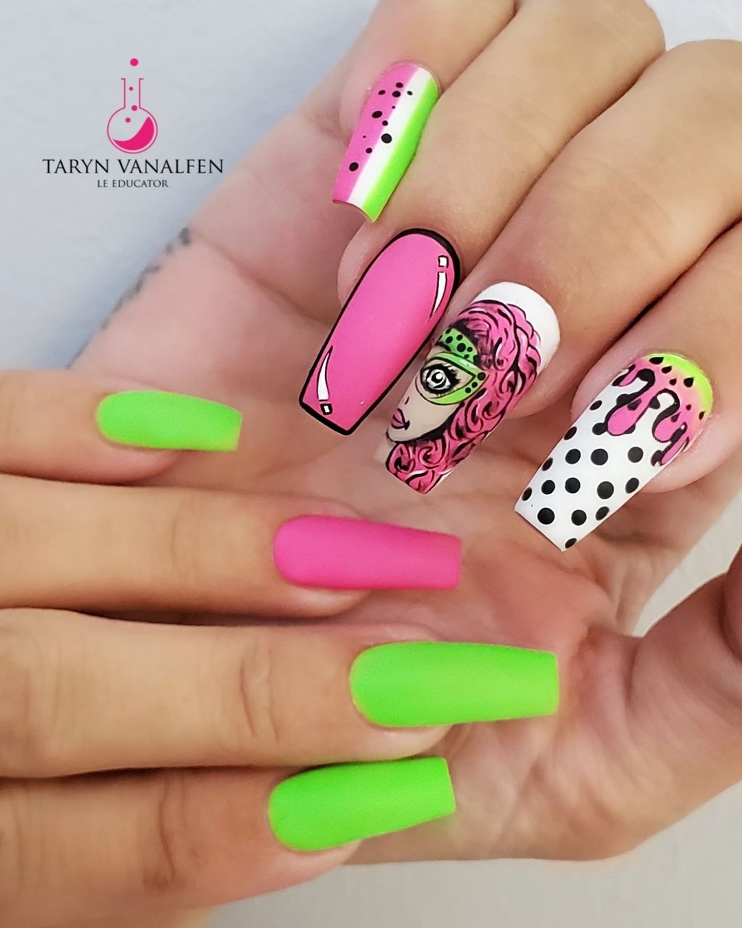 Light Elegance Forever 80's Summer Hard Gel Collection ButterCream Neon Colours Nail Art Design