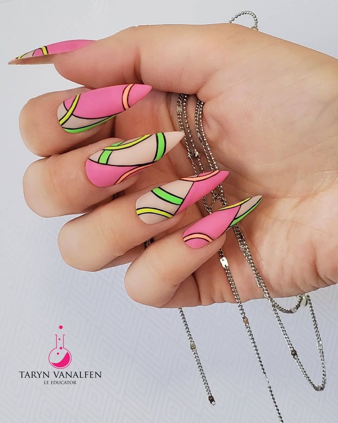 Light Elegance Forever 80's Summer Hard Gel Collection ButterCream Neon Colours Nail Art Design