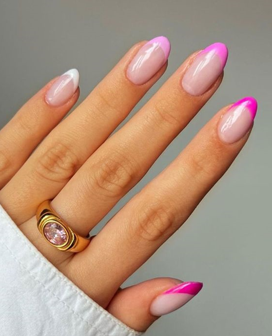 Bright Coloured French Tip
