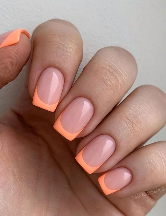 Bright Coloured French Tip