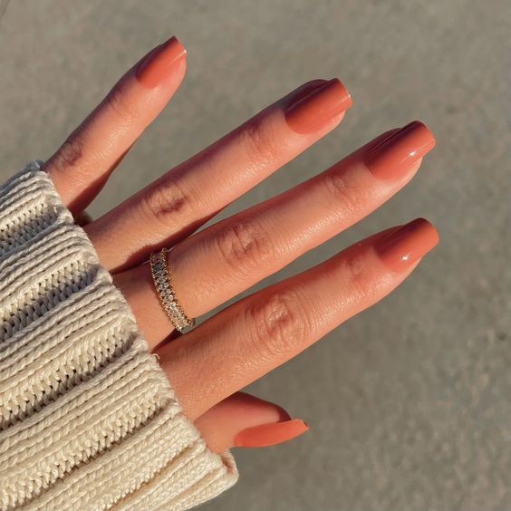 Burnt Orange Nails