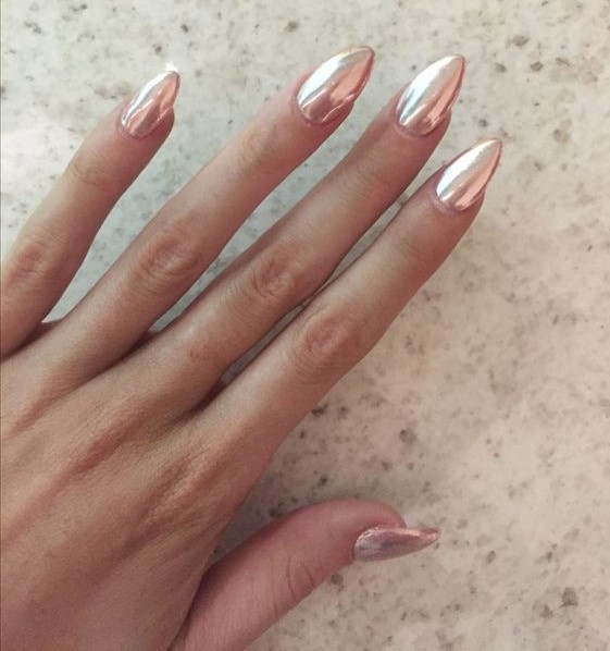 Silver Chrome Nails