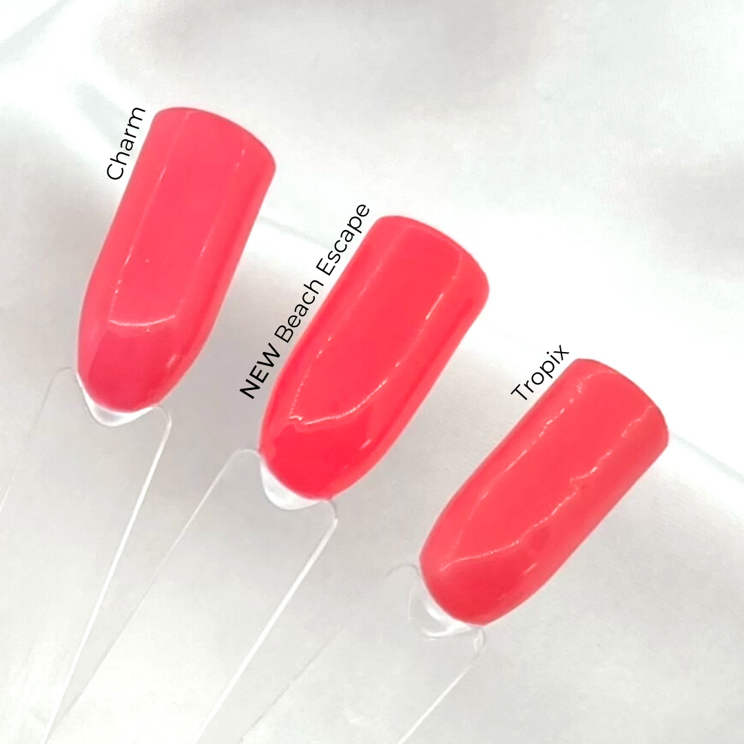 CND Summer City Chic Shellac and Vinylux Beach Escape Swatch Comparison CND Summer City Chic Shellac and Vinylux Beach Escape Swatch Comparison
