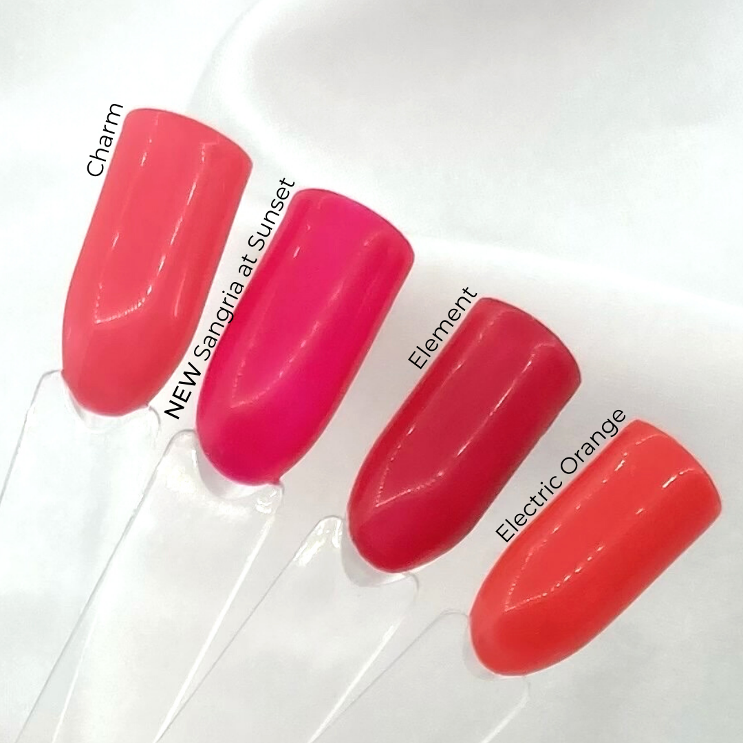 CND Summer City Chic Shellac and Vinylux Sangria at Sunset Swatch Comparison CND Summer City Chic Shellac and Vinylux Sangria at Sunset Swatch Comparison