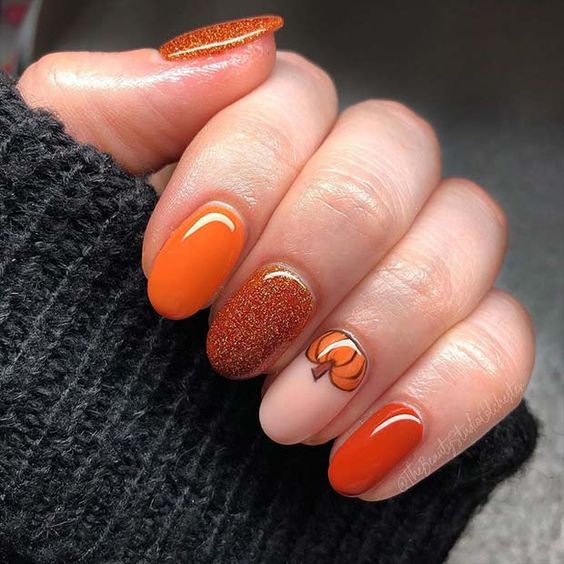 Pumpkin Nails