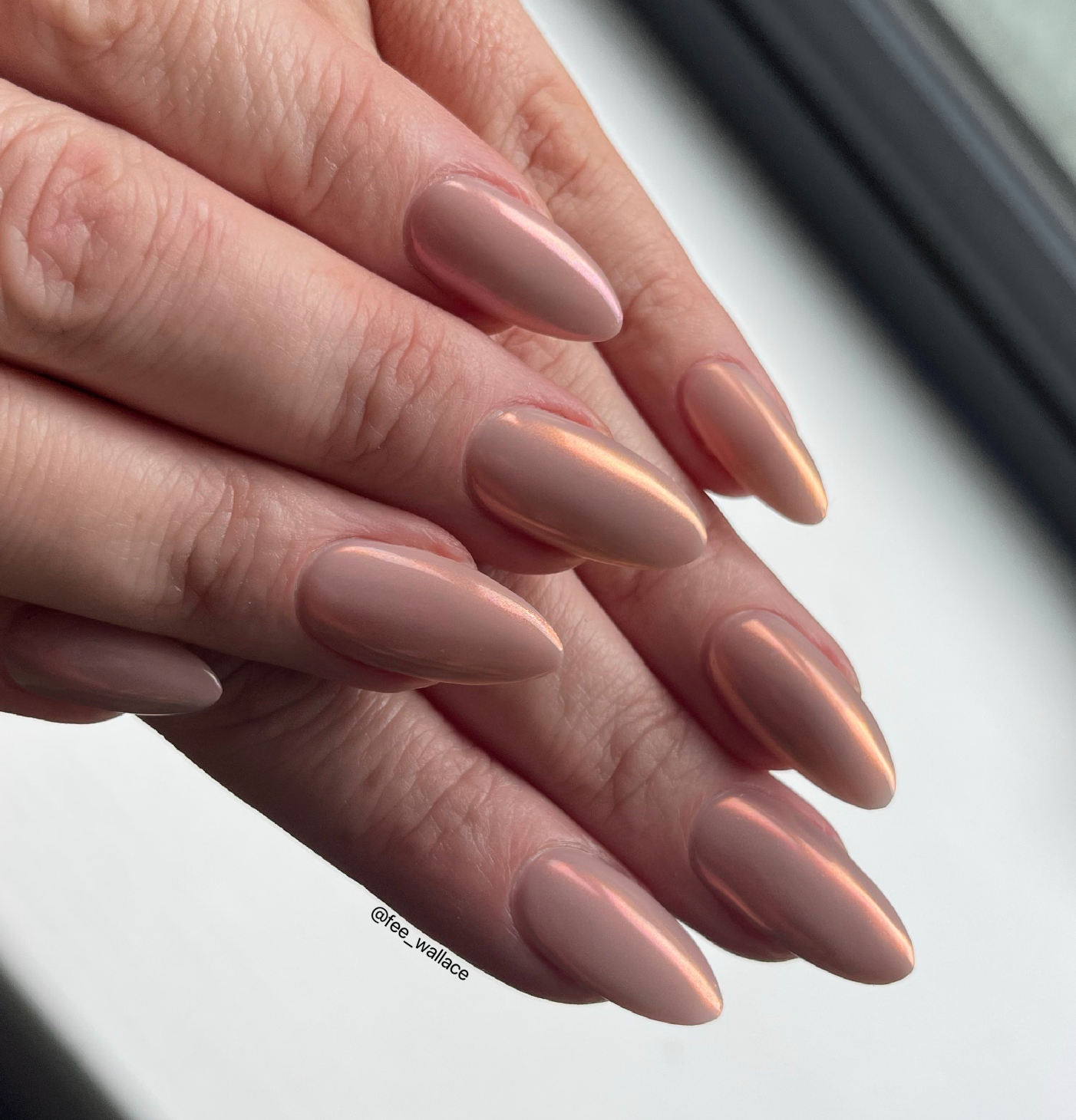 Bridal glazed nails using Builder Gel