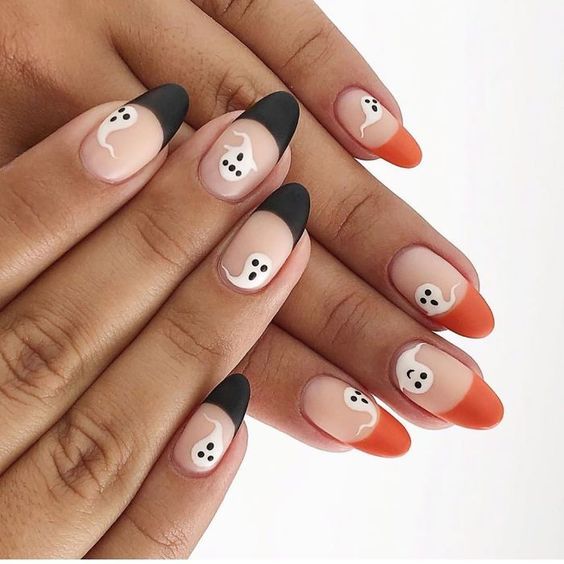 halloween ghost nail designs