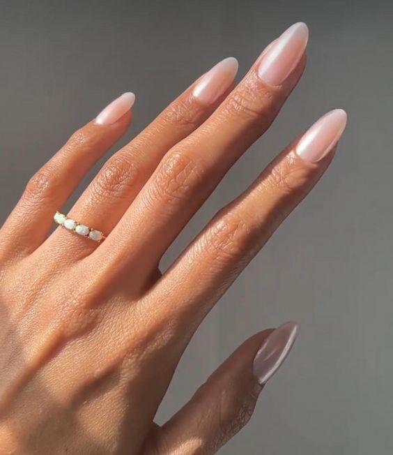 Hailey Bieber Glazed Donut Nails