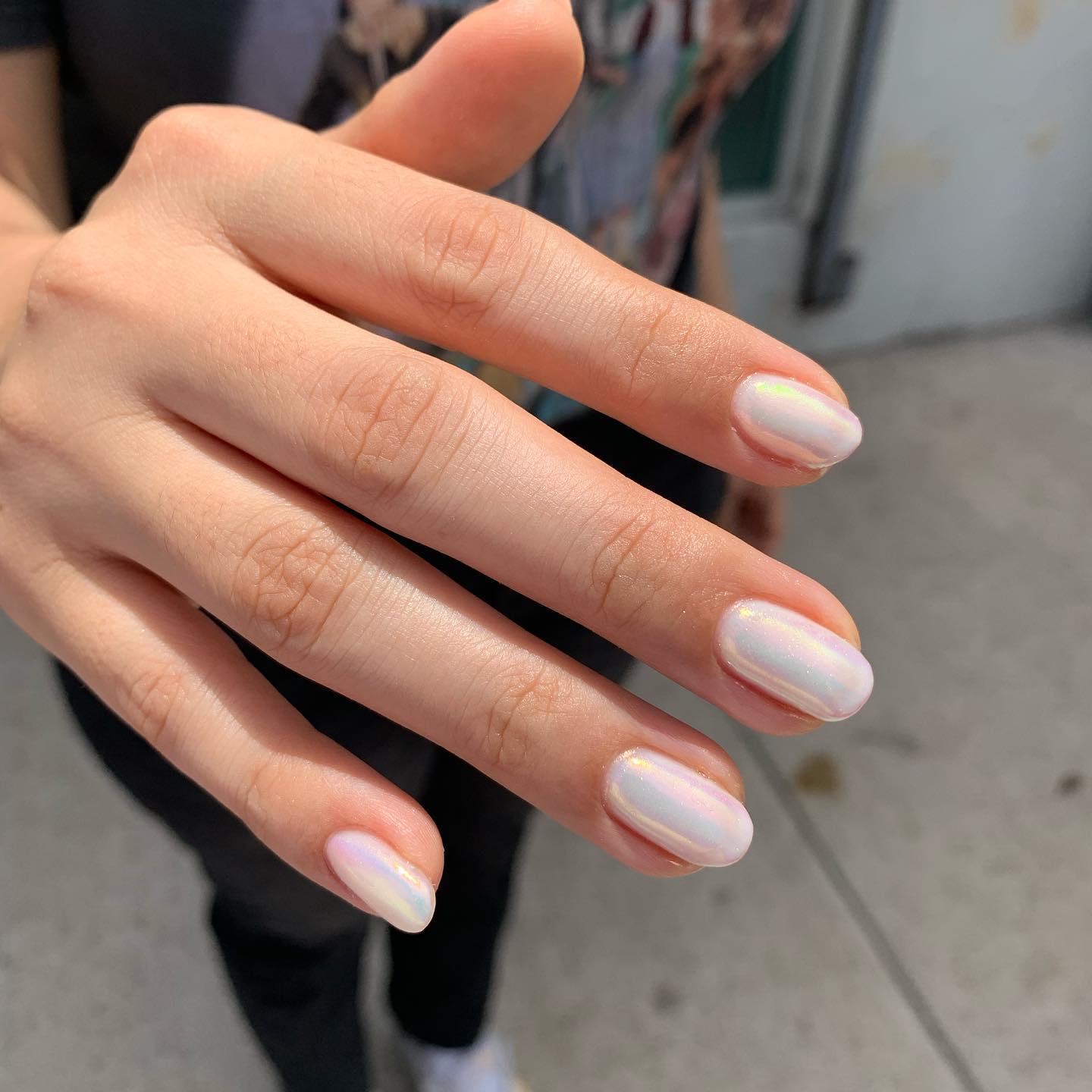 Hailey Bieber Glazed Donut Nails