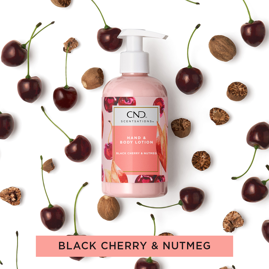 CND SCENTSATIONS BLACK CHERRY & NUTMEG HAND & BODY LOTION