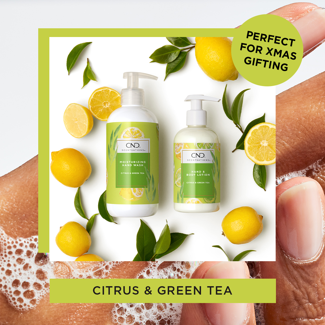 CND SCENTSATIONS CITRUS & GREEN TEA WASH & LOTION