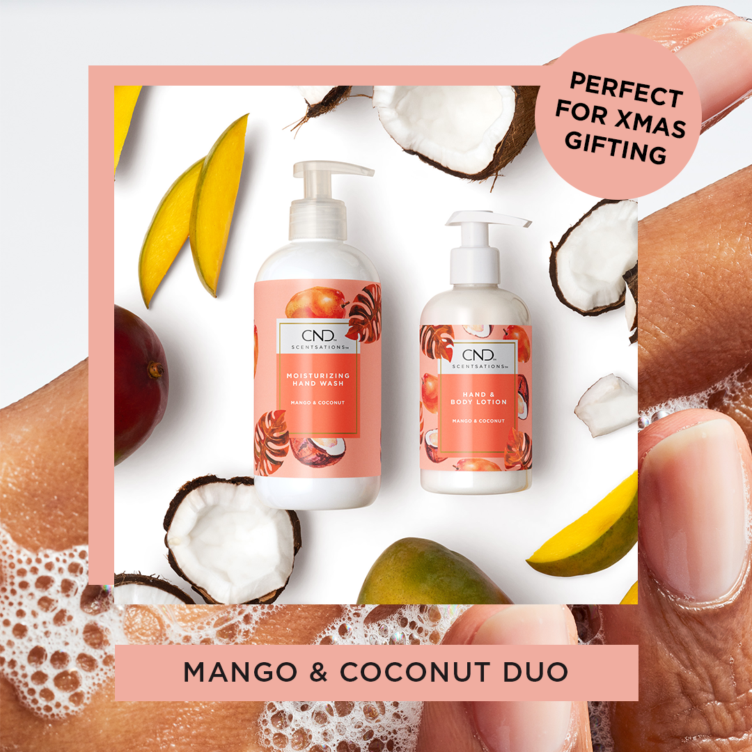 CND SCENTSATOINS MANGO & COCONUT WASH & LOTION