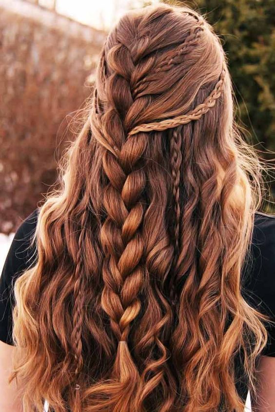 Half-up Braids and Beachy Waves