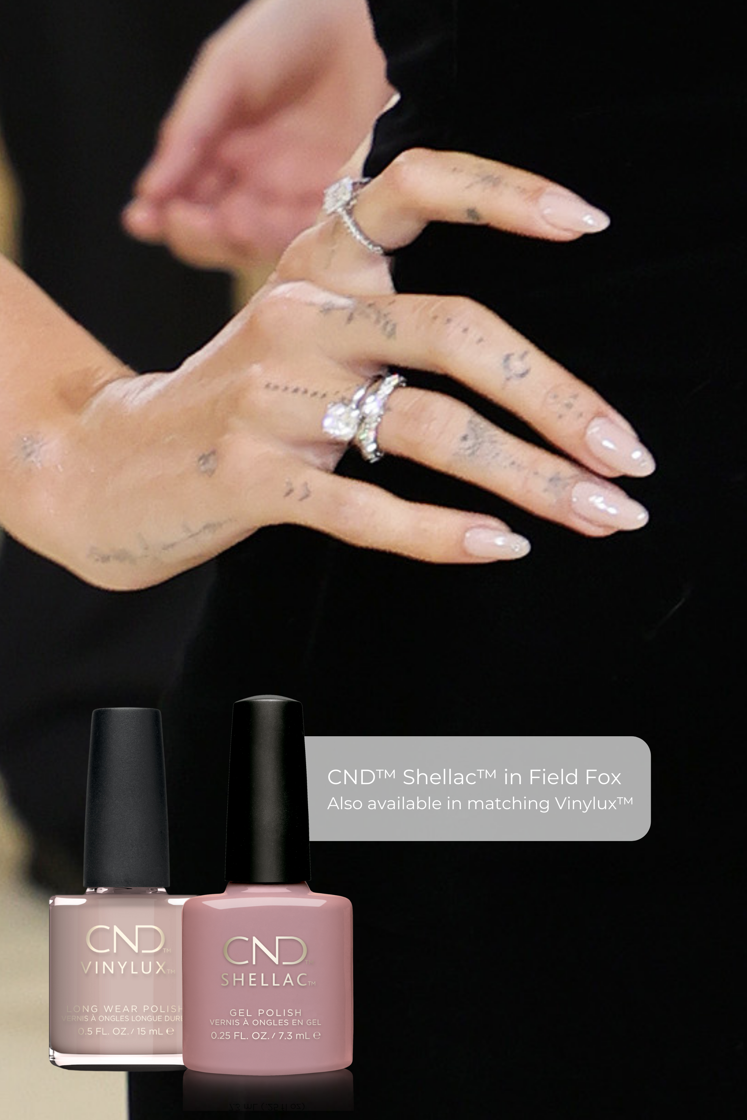 Hailey Bieber Wears CND Shellac Field Fox to the Met Gala 2021