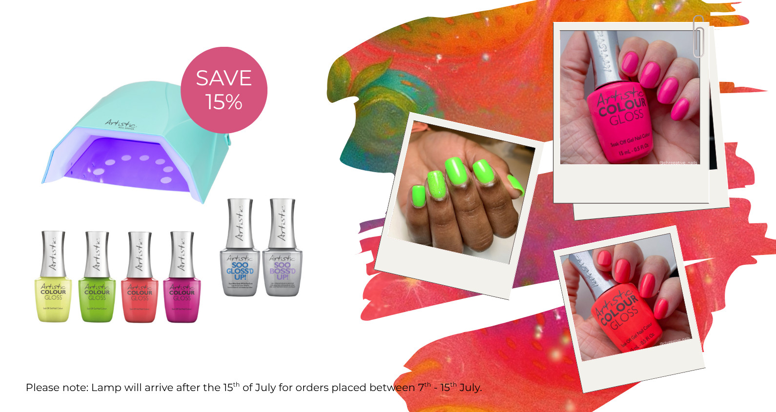 Bright summer gel nail polish kit for professionals