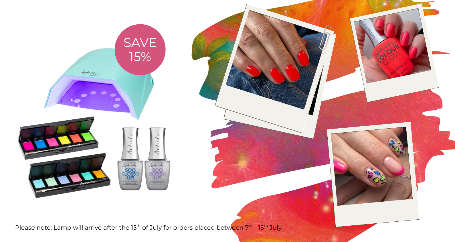 Bright HEMA-free gel nail polish kit for summer