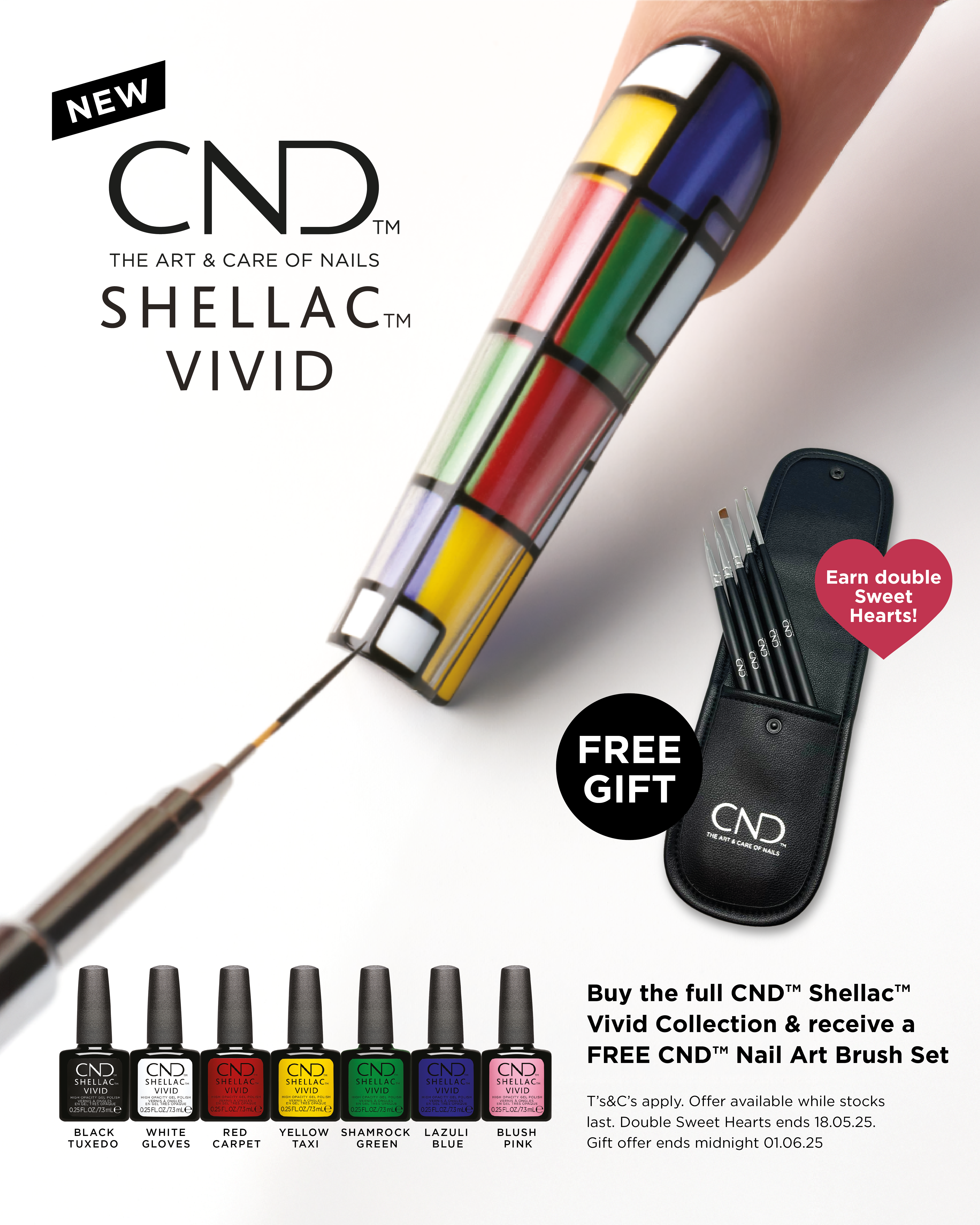 Free gift and double sweethearts when shopping the CND vivid collection