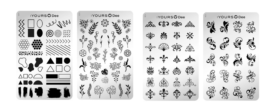 YOURS Spring Fever Double Sided Stamping Plate The Ornaments Floral Frame