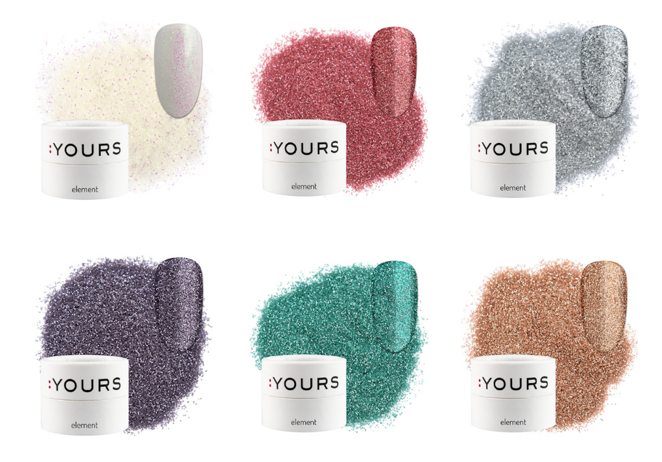 YOURS Spring Fever Eco-Elements Glitter Effect Collection Bronze Secret Pink Sweetness Silver Shine Turquoise Beauty Violet Mystery Rowdy Rainbow
