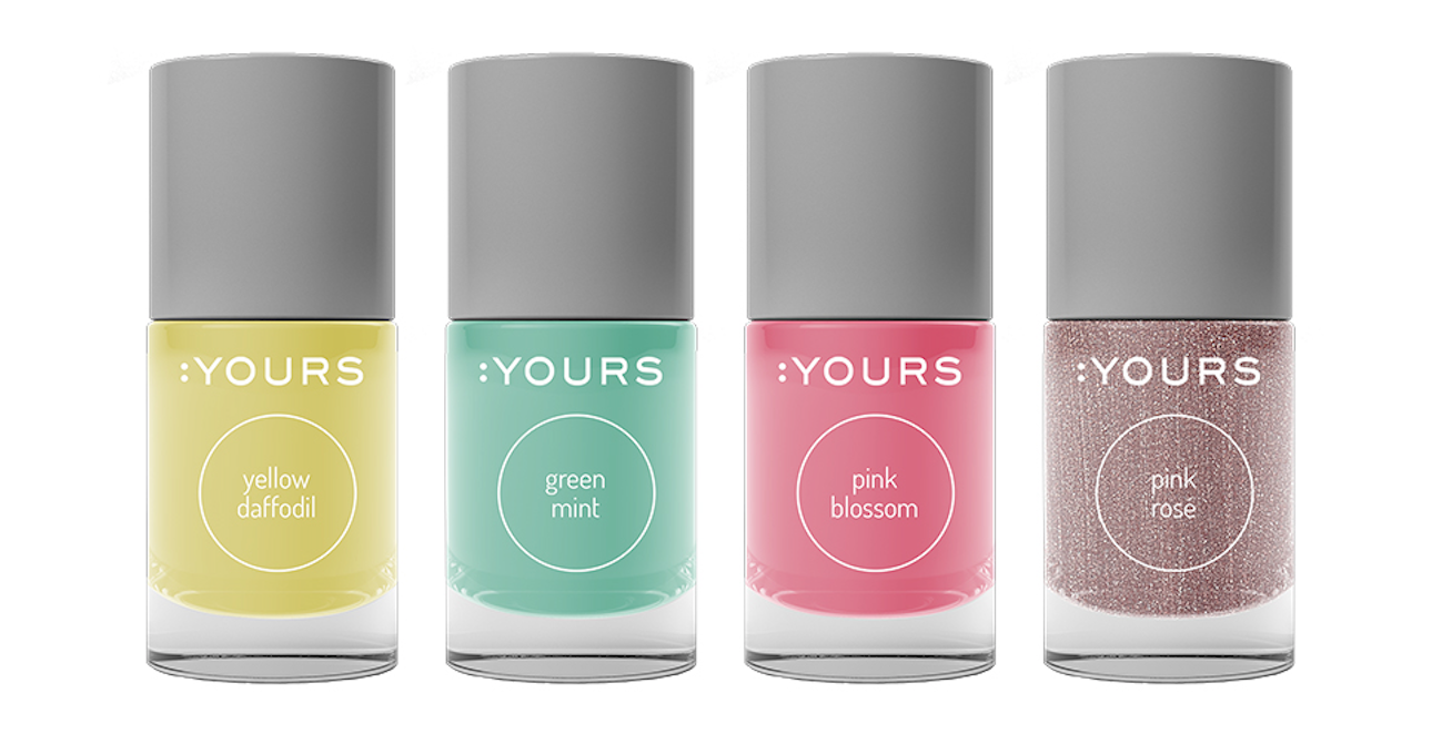 YOURS Spring Fever Stamping Polish Collection Yellow Daffodil Pink Blossom Green Mint Pink Rosé 